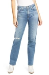 AG E HIGH WAIST STRAIGHT JEANS,VBS1979