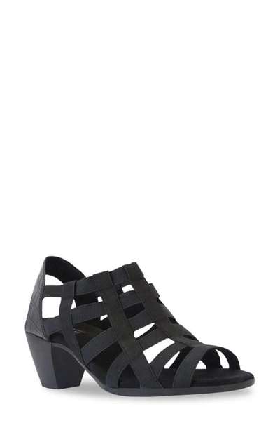 Munro Channing Cage Sandal In Black Gore