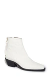 Allsaints Women's Lenora Pointed Toe Ankle Booties In White Snake Leather