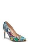 Bcbgeneration Holli Pointed Toe Pump In Rainbow Multi Snake Print