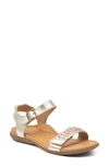 Aetrex Lucy Sandal In Metallic Leather