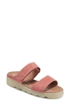 Aerosoles Willow Slide Sandal In Pink Suede