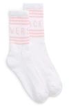 VERSACE FIRST LINE FIRST LINE STRIPE CREW SOCKS,ICZD002IK0203