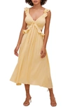 Astr Nima Ruffle Sundress In Custard