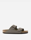 Birkenstock Arizona Sandal Bf Nubuck Stone In Grey