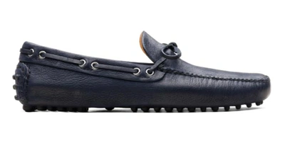 Car Shoe Men's Blue Leather Loafers