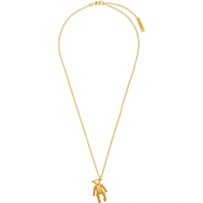 Ambush Gold Teddy Bear Charm Necklace