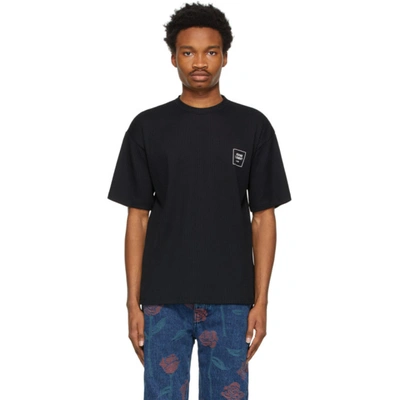 Opening Ceremony Black Ribbed Box Logo T-shirt