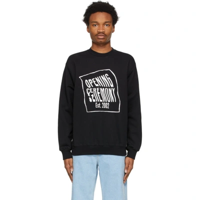 Opening Ceremony Sweatshirt Warped Logo Regular In Black