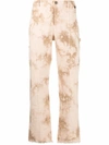 Twinset Tie-dye Effect Pants In Beige In Neutrals