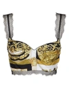 VERSACE VERSACE BAROCCO MOSAIC PRINT BRALETTE TOP