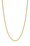 Adornia 2.5mm Rope Chain In Yellow