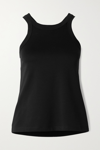 The Row Frankie Rib Organic Cotton Tank Top In Black