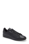 Adidas Originals Pharrell Williams X Stan Smith Perforated Leather Low-top Trainers In Black