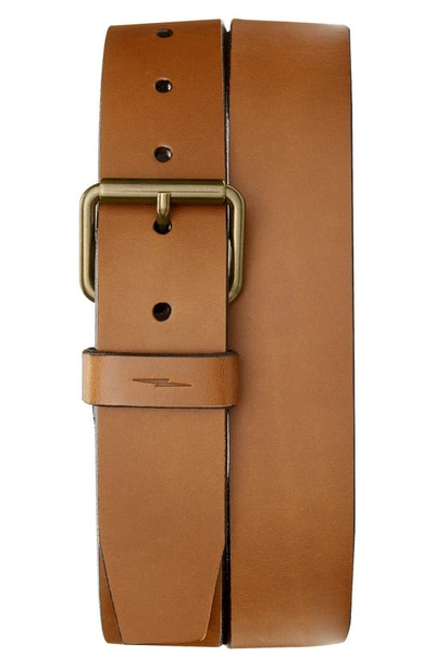 Shinola Rambler Leather Belt In Tan