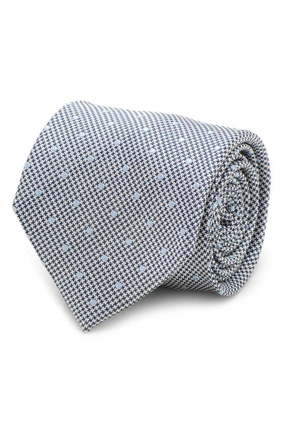 Cufflinks, Inc Houndstooth Dot Silk Tie In Gray