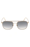 Tom Ford Jake Ft0827 M 28b Navigator Sunglasses In Rose Gold/ Gradient Smoke