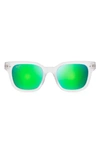 Maui Jim Shore Break 50mm Polarizedplus2® Mirrored Sunglasses In Frosted Crystal/ Maui Green