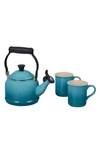 Le Creuset 3-piece Demi Kettle & Mug Set In Nocolor