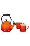 Le Creuset 3-piece Demi Kettle & Mug Set In Nocolor