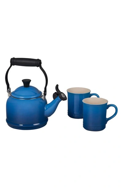 Le Creuset 3-piece Demi Kettle & Mug Set In Marseille