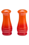 Le Creuset Flame Salt And Pepper Shaker Set Of 2 With $3 Credit In Flame