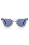 Levi's 53mm Mirrored Square Lenses In Grey Blue/ Blue Sky
