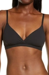 Skims Fits Everybody Crossover Stretch-woven Bra In Black