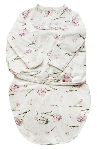 Embe ® 2-way Swaddle In White Floral