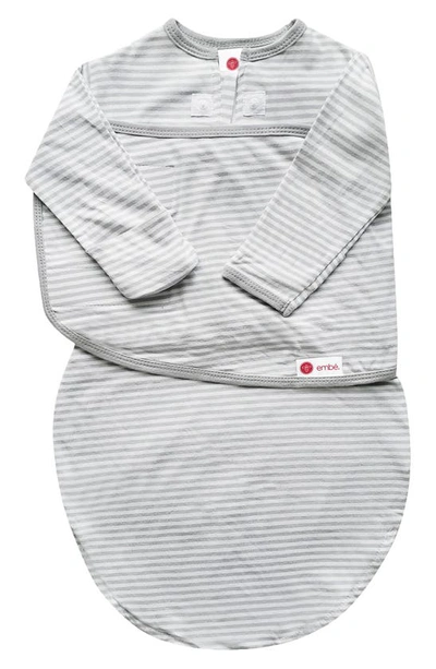 Embe ® 2-way Swaddle In Grey Stripe