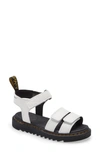 Dr. Martens' Junior Klaire Leather Strap Sandals In White