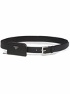 PRADA PRADA MEN'S BLACK LEATHER BELT,2CM235053F0002 100