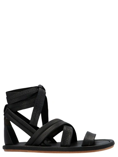 Marsèll Leather Ankle-wrap Gladiator Sandals In Black
