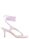 Stuart Weitzman 75mm Lalita Suede Thong Sandals In Purple