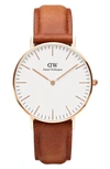 Daniel Wellington Unisex Classic Durham Brown Leather Watch 36mm