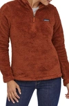 Patagonia Los Gatos Fleece Pullover In Burnished Red