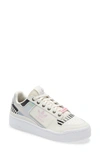 Adidas Originals Forum Bold Platform Sneaker In Off White/ True Pink/ Black