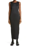 ISSEY MIYAKE BASICS PLEATED MIDI DRESS,PP16JH114