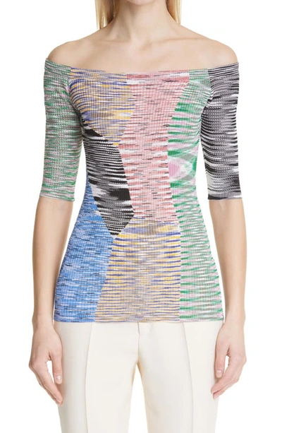 Missoni Off The Shoulder Knit Top In Multi