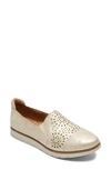 Rockport Cobb Hill Laci Perforated Slip-on In Metallic Leather