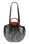 Longchamp Le Pliage Filet L Bag In Black