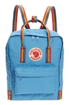 Fjall Raven Kanken Rainbow Water Resistant Backpack In Air Blue-rainbow Pattern