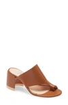 Agl Attilio Giusti Leombruni Moon Toe Loop Sandal In Brandy