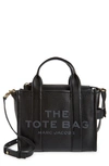 Marc Jacobs Mini Traveler Leather Tote In Black