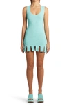 BOTTEGA VENETA RACKED MESH STITCH SWEATER MINIDRESS,656578V0S90