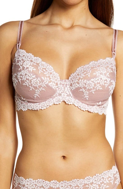 Wacoal Lace Underwire Bra In Woodrose/ Mauve Chalk