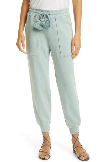 Ulla Johnson Charley Knit Fleece Joggers In Light Green