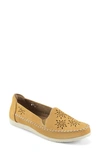 Earth Origins Lorelei Flat In Amber Yellow Leather