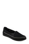 Earth Origins Lorelei Flat In Black Nubuck Leather