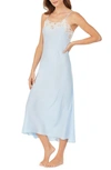 Eileen West Sleeveless Satin Nightgown In Blue